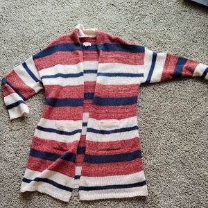 Knox Rose Striped Cardigan - Red, Blue, Cream